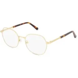Billion Excel Optical Manufactory Co. Ltd. Fielmann BE 032 FA Damen-Brille inkl. Gläser Vollrand Geometrisch Edelstahl-Gestell 53/18/145, Gold