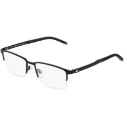 Safilo GmbH Tommy Hilfiger TH1917 Herren-Brille inkl. Gläser Halbrand Quadratisch Metall-Gestell 54/18/145, Schwarz