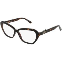 Marchon Germany GmbH Karl Lagerfeld KL6232 Damen-Brille inkl. Gläser Vollrand Rund Kunststoff-Gestell 55/14/140, Havanna