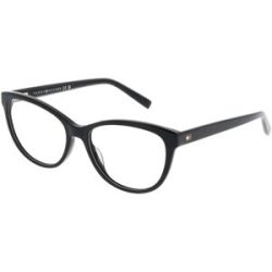 Safilo GmbH Tommy Hilfiger TH 2230 Damen-Brille inkl. Gläser Vollrand Cat Eye Acetat-Gestell 54/16/140, Schwarz