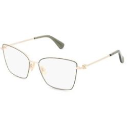 Marcolin Deutschland GmbH Max Mara MM5048 Unisex-Brille inkl. Gläser Vollrand Butterfly Metall-Gestell 55/16/140, Grün
