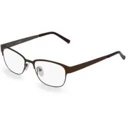 Suncute Industries Co., Ltd. Fielmann MC 469 CL Damen-Brille inkl. Gläser Vollrand Quadratisch Edelstahl-Gestell 51/17/140, Braun