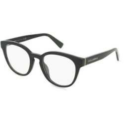 Luxottica Fashion Brillen Vertriebs GmbH Dolce&Gabbana DG3421 Herren-Brille inkl. Gläser Vollrand Panto Acetat-Gestell 52/21/145, Schwarz