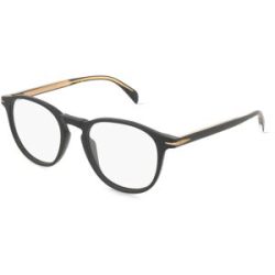 Safilo GmbH David Beckham DB1018 Herren-Brille inkl. Gläser Vollrand Panto Acetat-Gestell 51/20/150, Schwarz