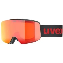Uvex Sports Uvex 0850 Kinder-Skibrille Randlos Monoscheibe Kunststoff-Gestell, Schwarz