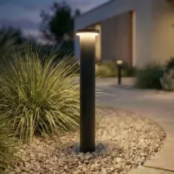 LED Wegeleuchte Cirel Lindby, schwarz, Aluminium, Modern, LED Außenleuchte