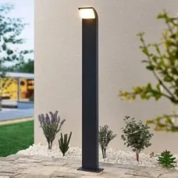 LED Wegeleuchte Tinna Lucande, schwarz, Aluminium, Modern, LED Außenleuchte