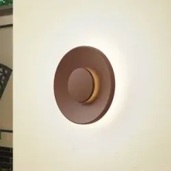 LED Aussenwandleuchte Kayana Lucande, braun / rost, Aluminium, Modern, LED Wandleuchte außen