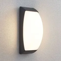 LED Aussenwandleuchte Alexey Lindby, schwarz, Kunststoff, Modern, LED Wandleuchte außen