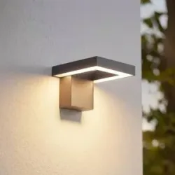 LED Aussenwandleuchte Orbin Lindby, alu / grau / zink, Aluminium, Modern, LED Wandleuchte außen
