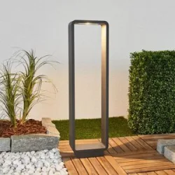 LED Wegeleuchte ninon Lucande, schwarz, Aluminium, Modern, LED Außenleuchte