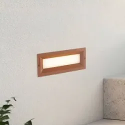 Lucande LED-Wandeinbauleuchte Lachlain, rost, 25 cm, IP65 Lachlain, braun / rost, Aluminium, Modern, Wandleuchte außen