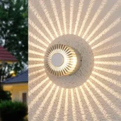LED Aussenwandleuchte Lennias Lucande, alu / grau / zink, für Badezimmer, Aluminium, Modern, LED Wandleuchte außen