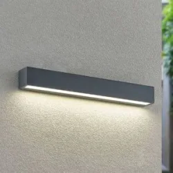 LED Aussenwandleuchte Lengo Arcchio, schwarz, Aluminium, Modern, LED Wandleuchte außen