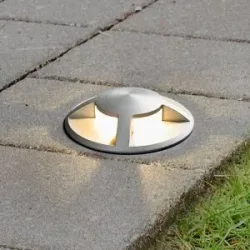 LED-Bodeneinbaustrahler Anina aus Aluminium Lucande, alu / grau / zink, Aluminium, Modern, LED Bodeneinbauleuchte