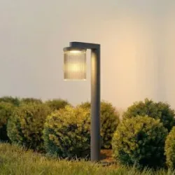LED Wegeleuchte Beelia Lucande, schwarz, Aluminium, Modern, LED Außenleuchte