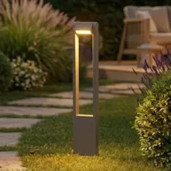 LED Wegeleuchte Meloni Lindby, schwarz, Aluminium, Modern, LED Außenleuchte