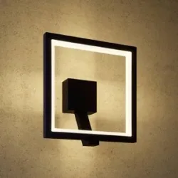 LED Aussenwandleuchte Square Lucande, schwarz, Aluminium, Modern, LED Wandleuchte außen