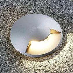 Lucande Bodeneinbauleuchte Milara, 1 Lichtaustritt, GU10 Milara Lucande, dimmbar, alu / grau / zink, Aluminium, Modern, Bodeneinbauleuchten