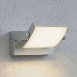 LED Aussenwandleuchte Sherin Lindby, alu / grau / zink, Aluminium, Modern, LED Wandleuchte außen