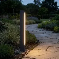 LED Wegeleuchte Celiora Lucande, schwarz, Aluminium, Modern, LED Außenleuchte
