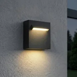 LED Aussenwandleuchte Joril Lucande, schwarz, Aluminium, Modern, LED Wandleuchte außen