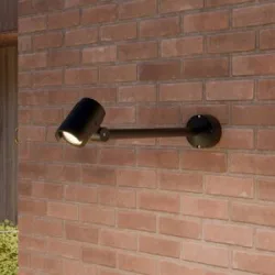 Lucande LED-Außenenstrahler Beatrix, 58 cm, anthrazit, Alu Beatrix, schwarz, Aluminium, Modern, LED Außenleuchte