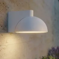 Aussenwandleuchte Velira Lucande, alu / grau / zink, Metall, Modern, Wandleuchte außen