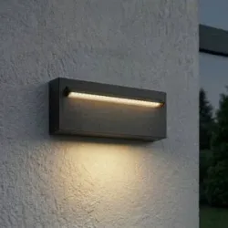 LED Aussenwandleuchte Joril Lucande, schwarz, Aluminium, Modern, LED Wandleuchte außen