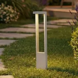 LED Wegeleuchte Lonete Lindby, weiß / opal, Aluminium, Modern, LED Außenleuchte