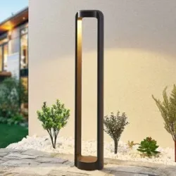 LED Wegeleuchte Habsa Lucande, schwarz, Aluminium, Modern, LED Außenleuchte