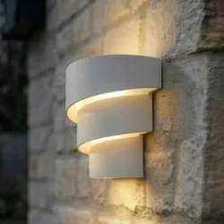 LED Aussenwandleuchte Valir Lindby, weiß / opal, Aluminium, Design, LED Wandleuchte außen