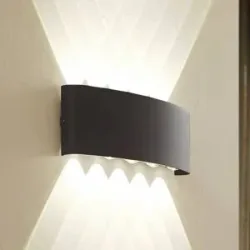 LED Aussenwandleuchte Ithan Lindby, schwarz, Aluminium, Modern, LED Wandleuchte außen