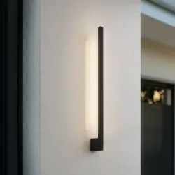 LED Aussenwandleuchte Neano Lindby, schwarz, Aluminium, Modern, LED Wandleuchte außen
