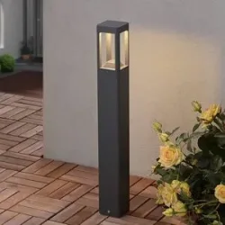 LED Wegeleuchte BERND Lucande, schwarz, Aluminium, Modern, LED Außenleuchte