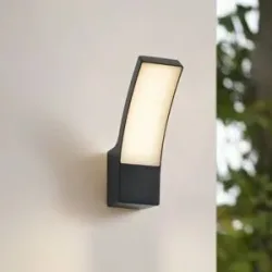 LED Aussenwandleuchte Ilvita Lindby, schwarz, Aluminium, Modern, LED Wandleuchte außen