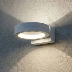 LED Aussenwandleuchte Selviro Lindby, weiß / opal, Aluminium, Modern, LED Wandleuchte außen