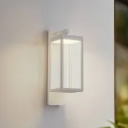 LED Aussenwandleuchte Ferdinand Lucande, weiß / opal, Aluminium, Modern, LED Wandleuchte außen