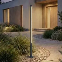 LED Wegeleuchte Liravel Lindby, schwarz, Aluminium, Modern, LED Außenleuchte