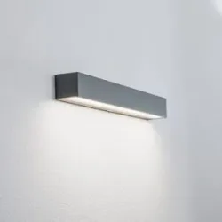 LED Aussenwandleuchte Lengo Arcchio, alu / grau / zink, Aluminium, Modern, LED Wandleuchte außen