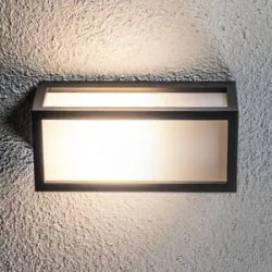 Aussenwandleuchte TAME Lucande, schwarz, Aluminium, Modern, Wandleuchte außen