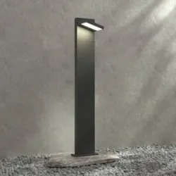 LED Wegeleuchte Silvan Lucande, schwarz, Aluminium, Modern, LED Außenleuchte
