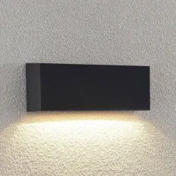LED Aussenwandleuchte Jarte Lindby, schwarz, Kunststoff, Modern, LED Wandleuchte außen