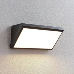 LED Aussenwandleuchte Abby Lindby, schwarz, Kunststoff, Modern, LED Wandleuchte außen