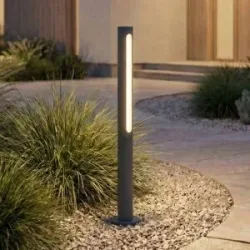 LED Wegeleuchte Liravel Lindby, schwarz, Aluminium, Modern, LED Außenleuchte