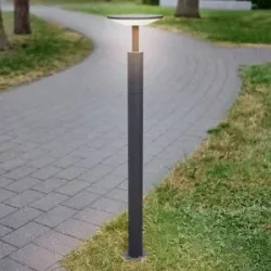 LED Wegeleuchte Fenia Lucande, schwarz, Aluminium, Modern, LED Außenleuchte