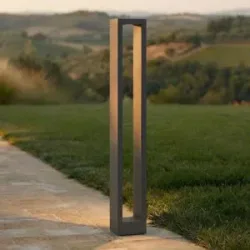 LED Wegeleuchte Jupp Lucande, schwarz, Aluminium, Modern, LED Außenleuchte