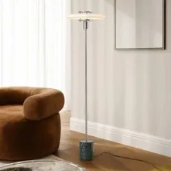 Stehlampe Branford Lindby, grün, für Wohn- / Esszimmer, Glas, Vintage, Stehlampe