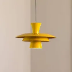 Hängelampe Plato Luminex, dimmbar, gelb / orange, für Wohn- / Esszimmer, Metall, Modern, Pendelleuchte