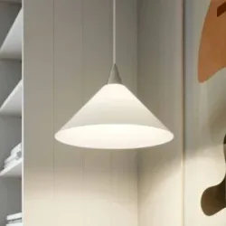 Glas Hängelampe Petra Lindby, dimmbar, weiß / opal, für Küche, Glas, Modern, Pendelleuchte